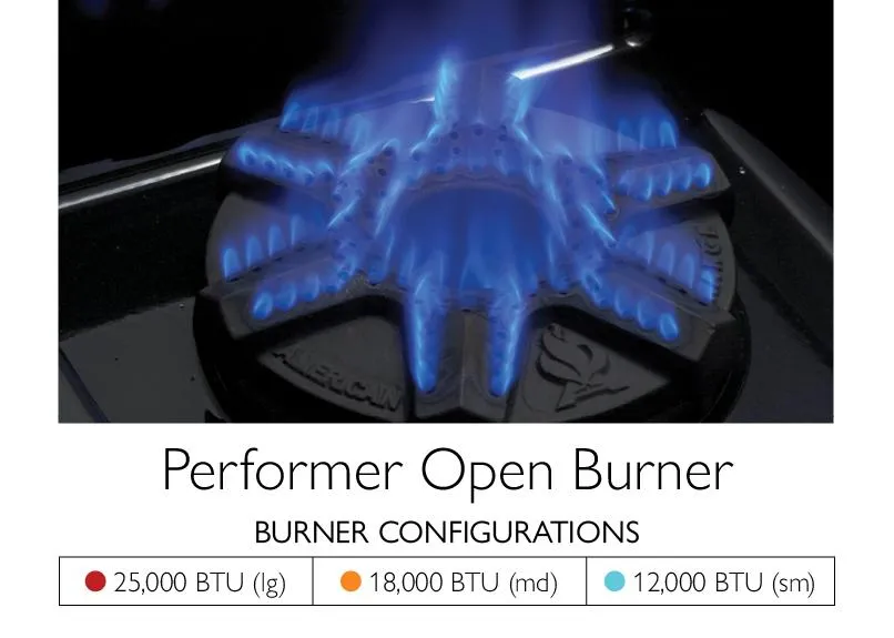 American Range GASOPENBURNERLEGEND30 Legend 30 Inch Performer Rangetop