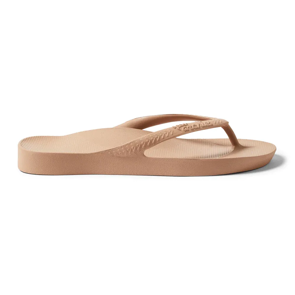 Archies Arch Support Flip Flops - Tan