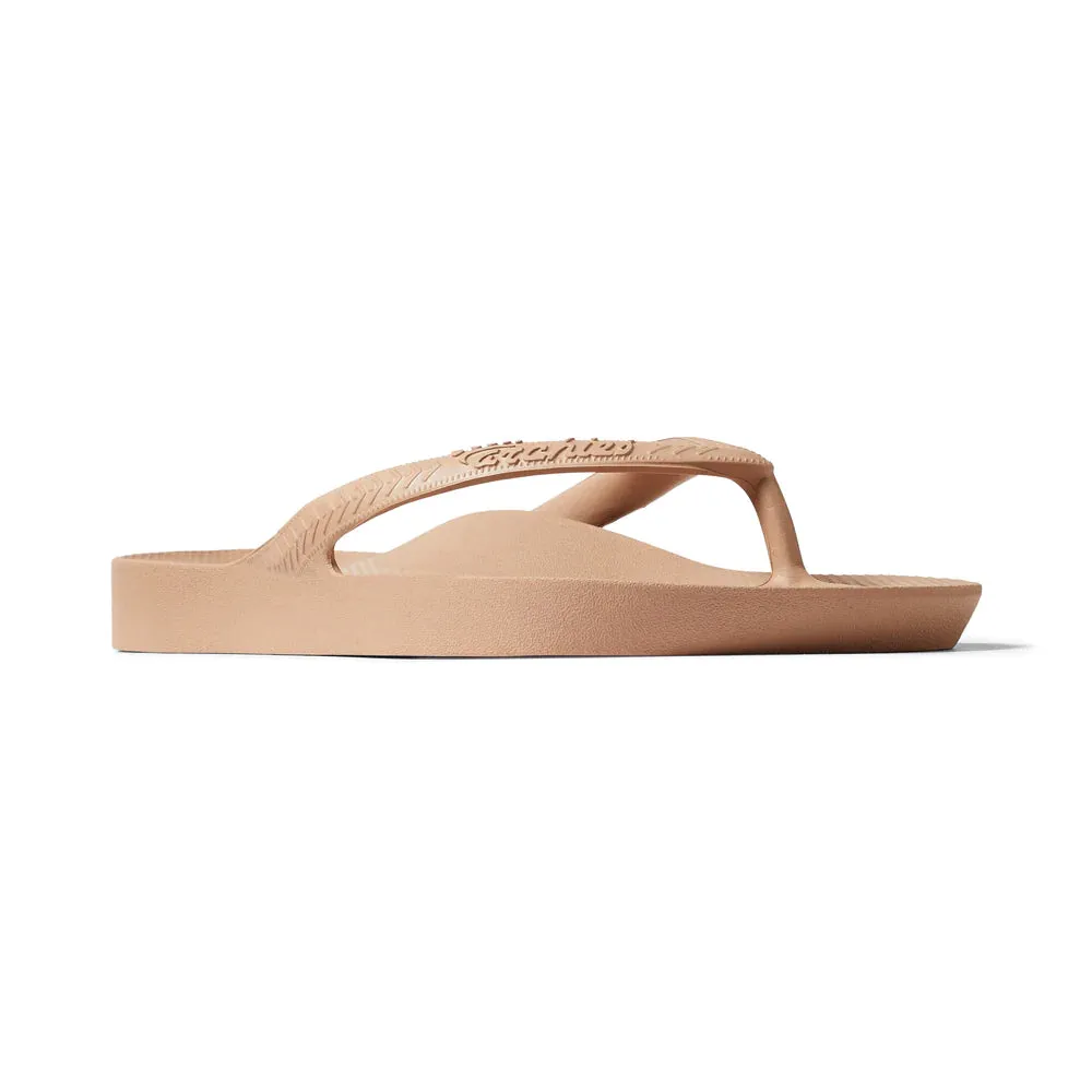 Archies Arch Support Flip Flops - Tan