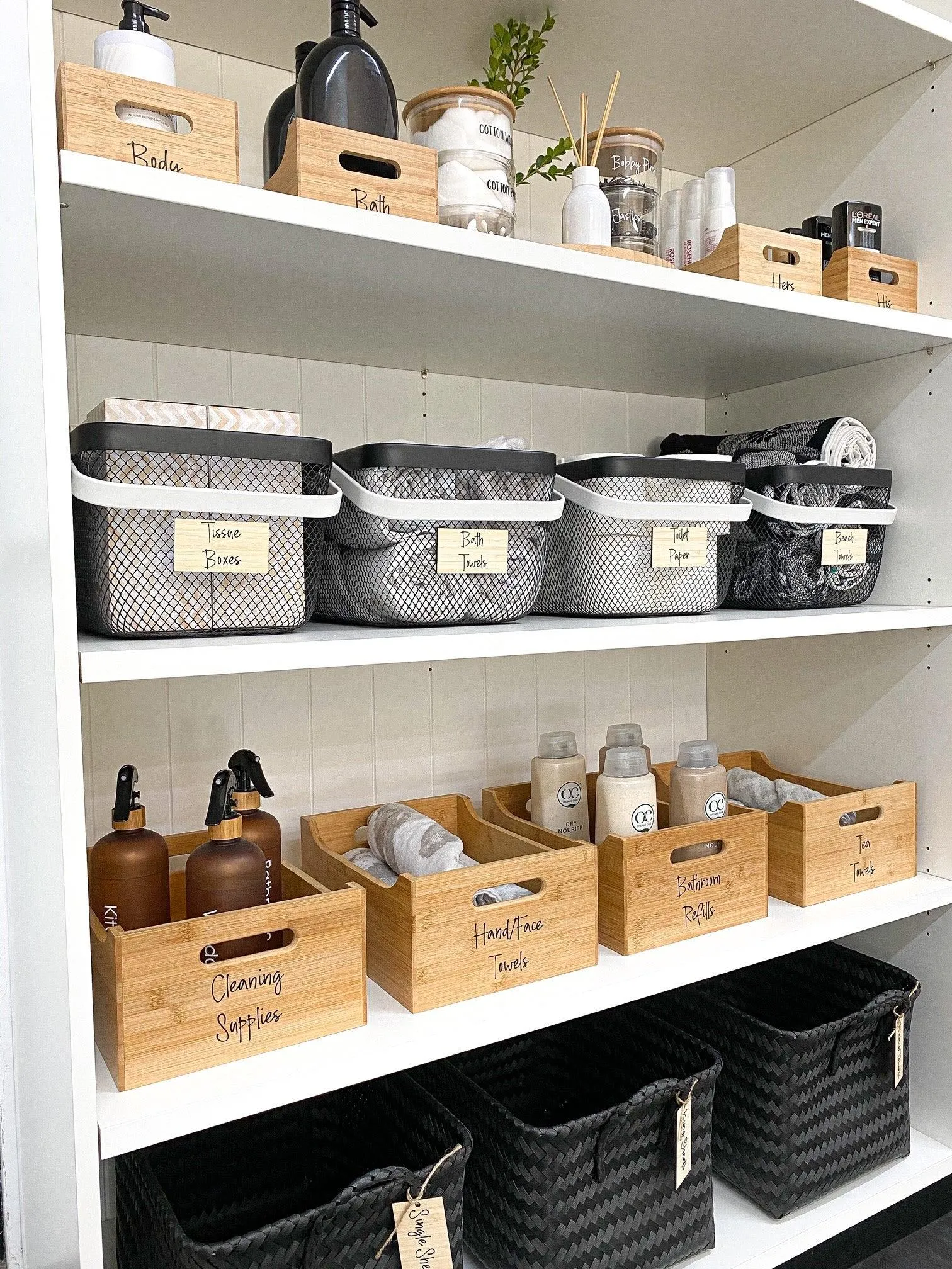 Bamboo Storage Tub Large
