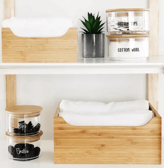 Bamboo Storage Tub Large
