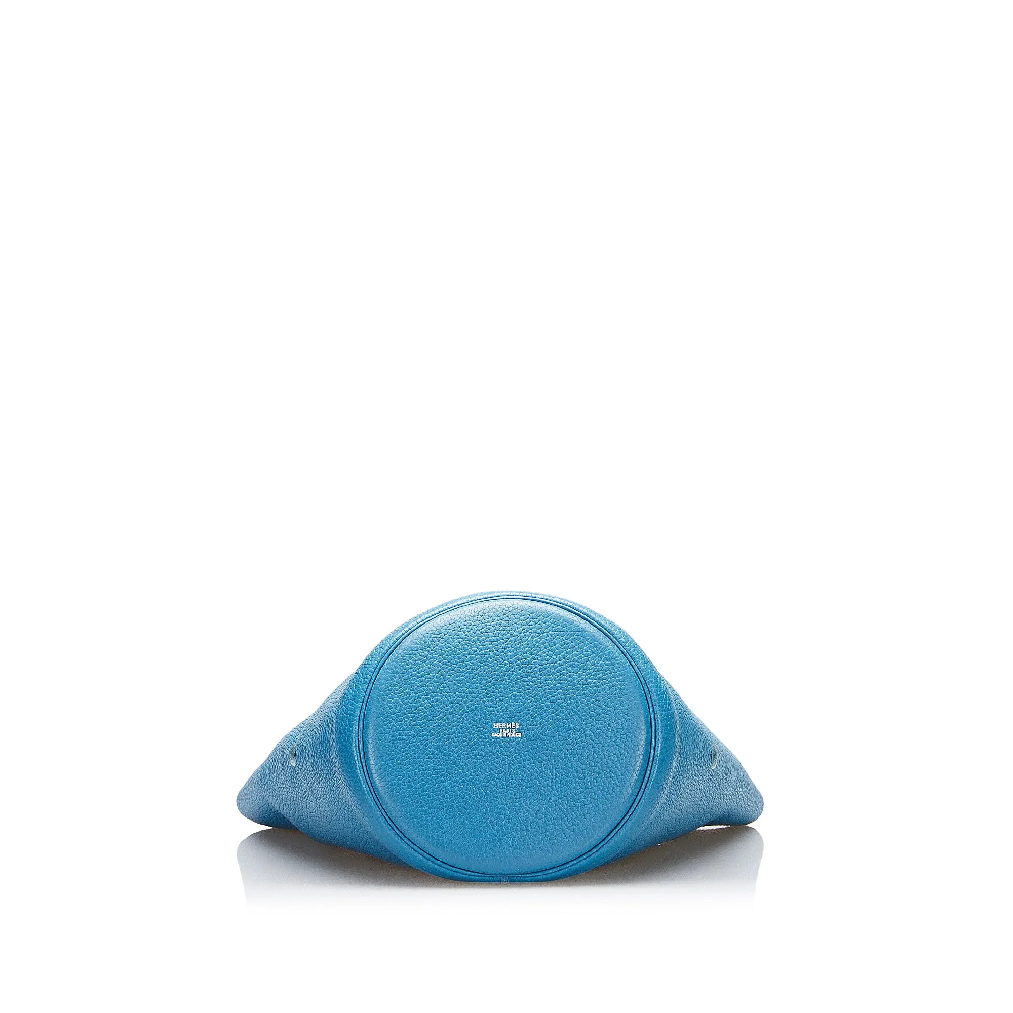 Blue Hermès Clemence Mangeoire Bucket PM
