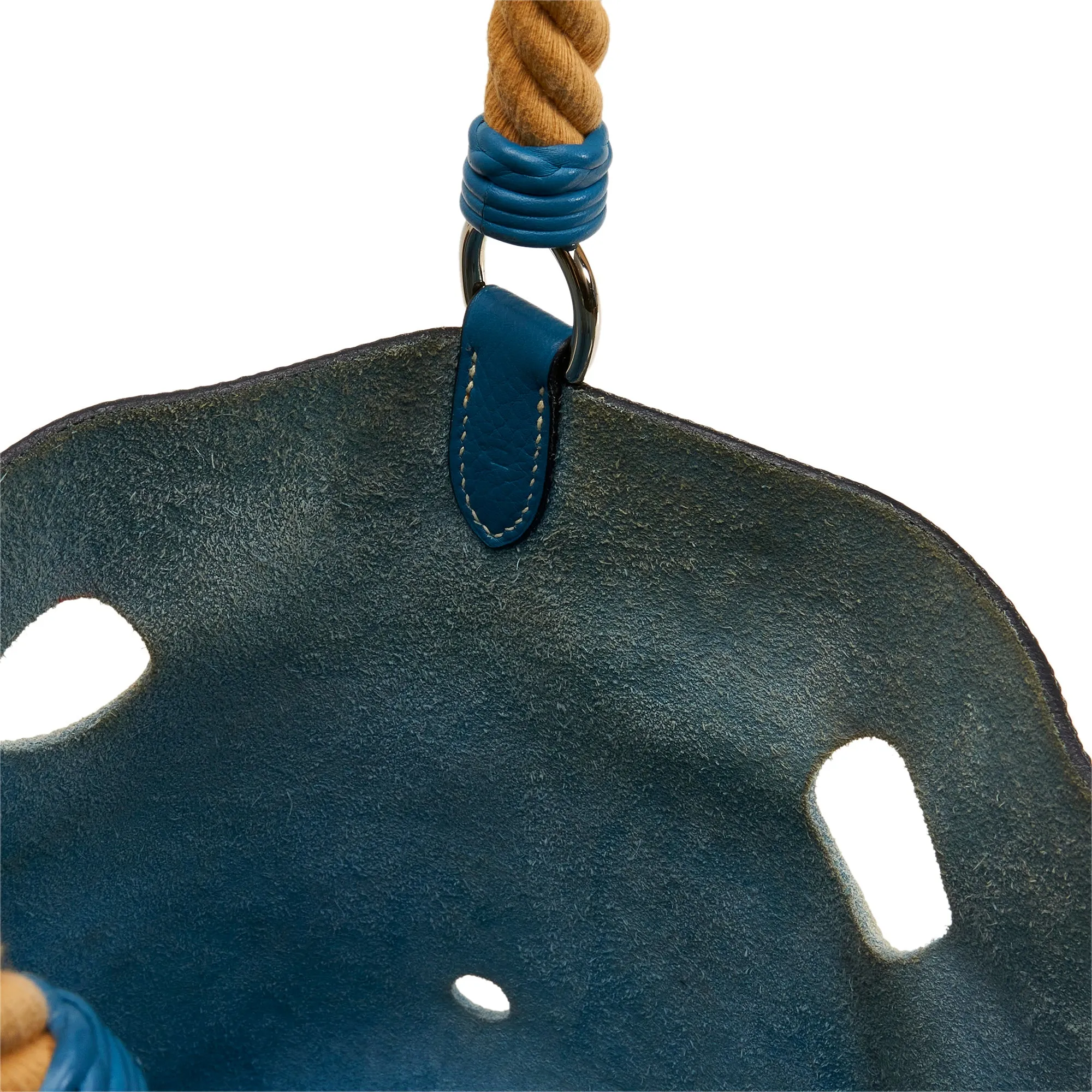 Blue Hermès Clemence Mangeoire Bucket PM