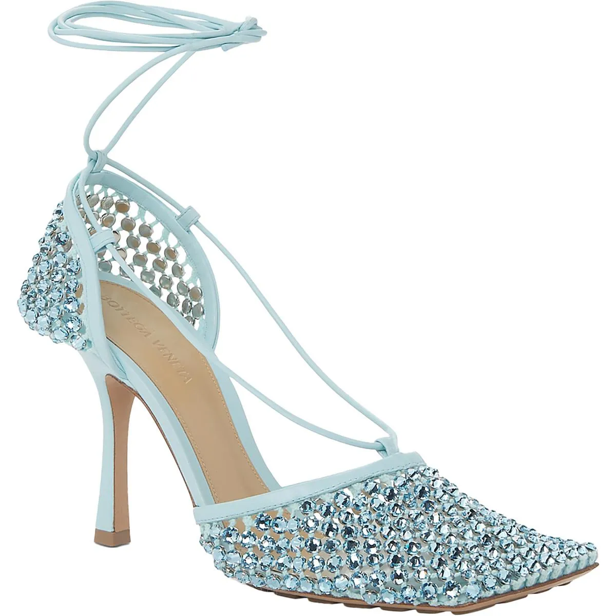 Bottega Veneta Womens Lace-Up Square Toe Pumps