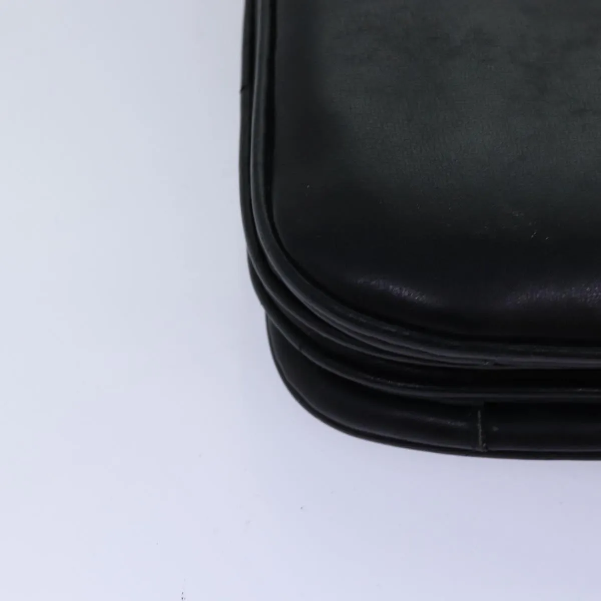 CELINE Horse Carriage Shoulder Bag Leather Black Auth bs14114