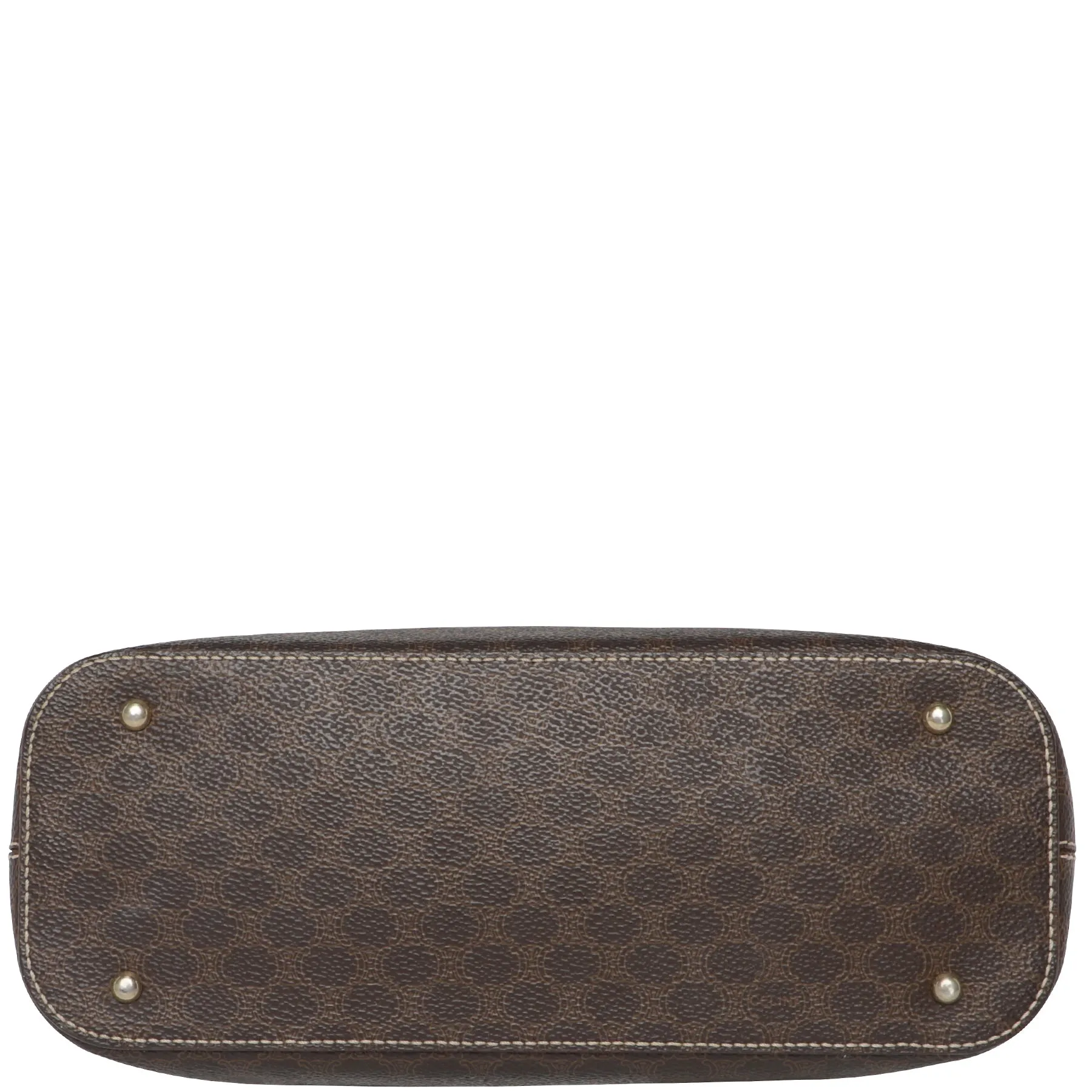 Celine Y2K Macadam Monogram Leather Shoulder Tote Top Handle Bag