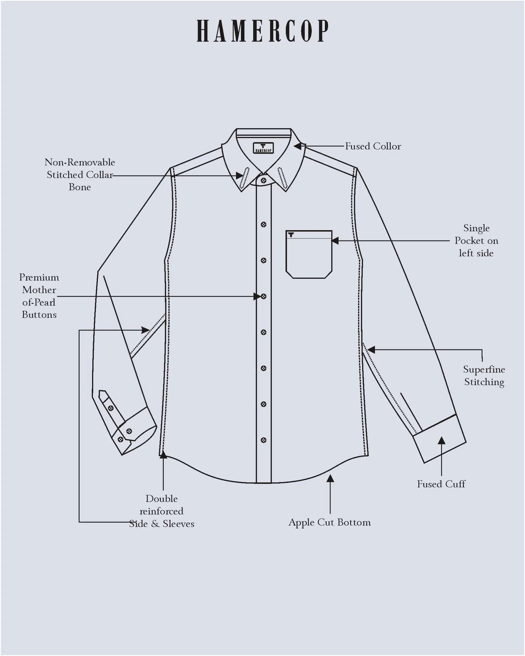 Edwin Blue Dobby Texture Premium Giza Shirt