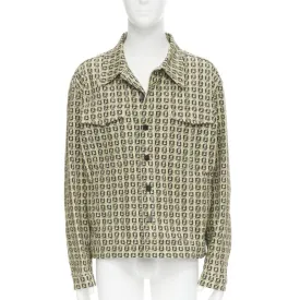 FENDI Forever Bamboo FF Zucca monogram brown cotton jacket IT52 XXL