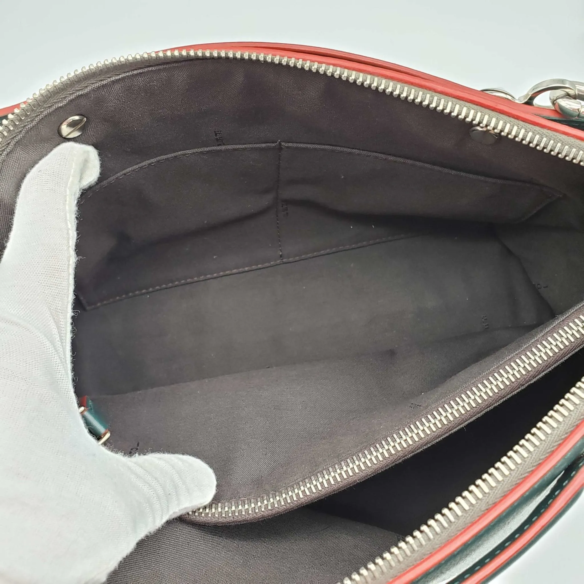Fendi Green Leather Shoulder Bag