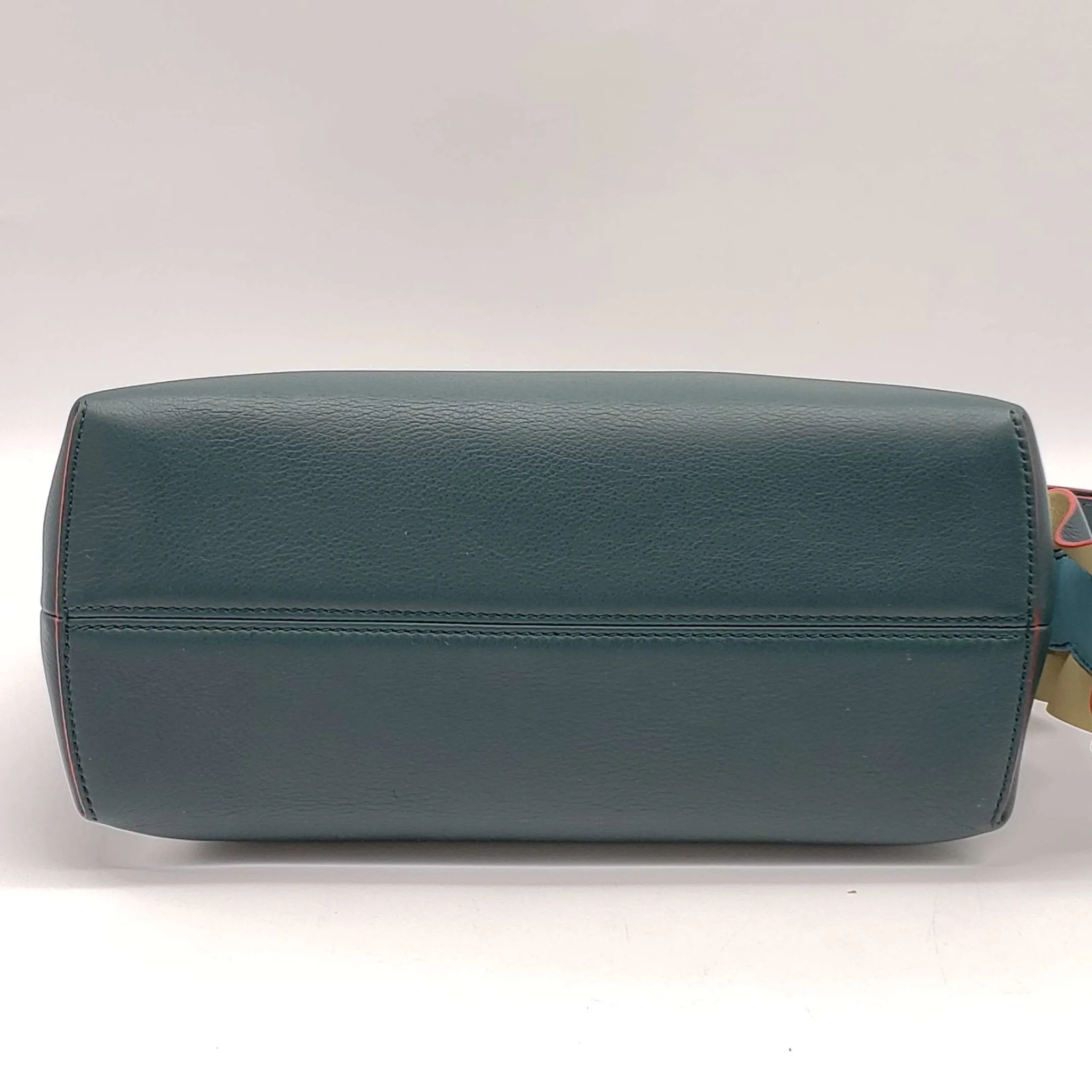 Fendi Green Leather Shoulder Bag