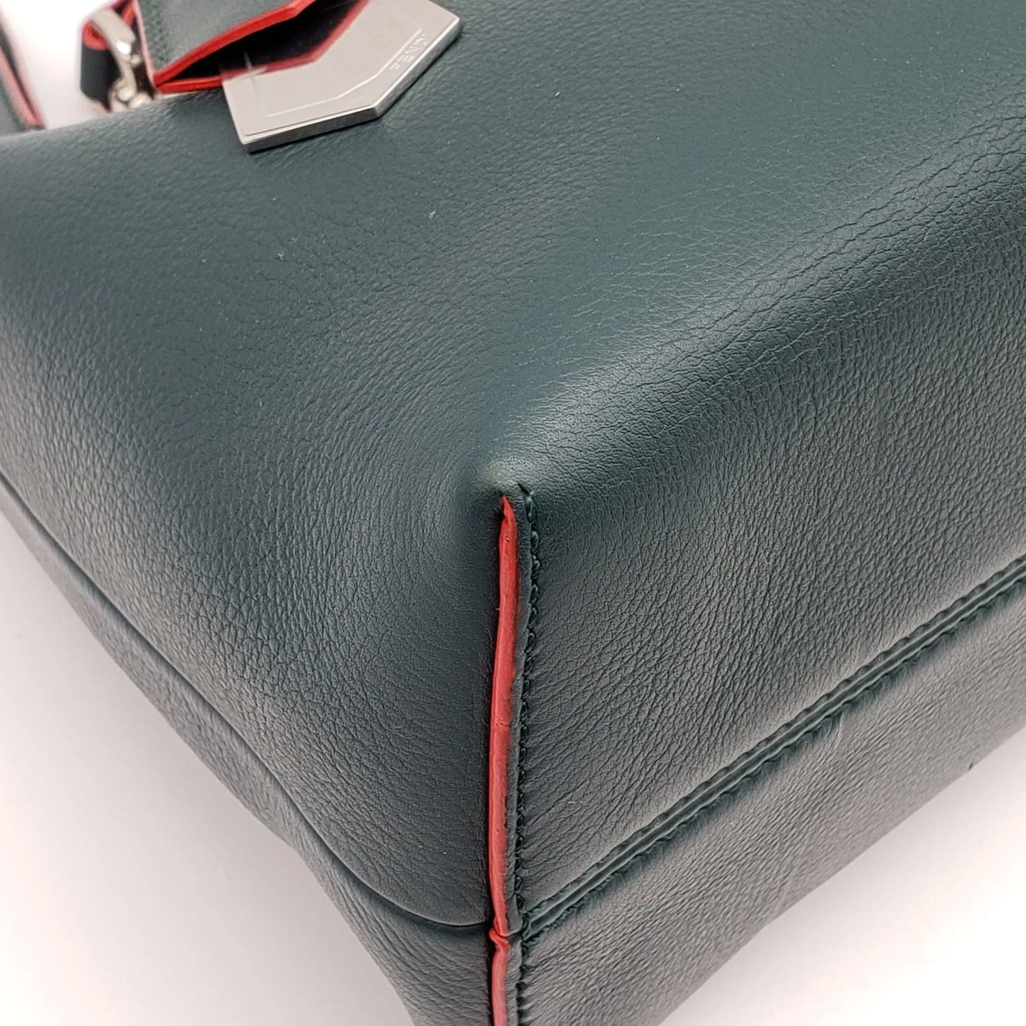 Fendi Green Leather Shoulder Bag