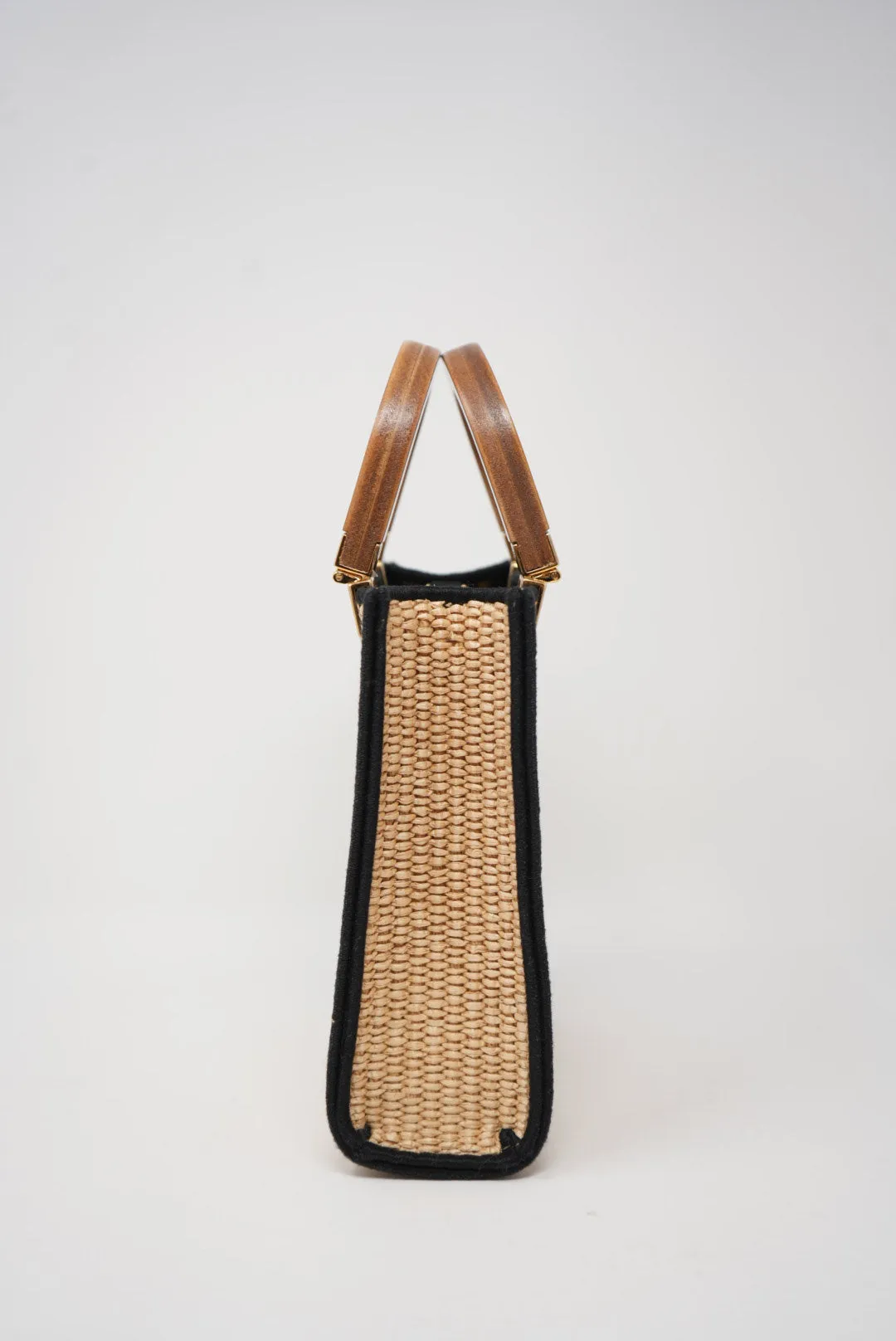 Fendi Sunshine Raffia Mini Tote Bag