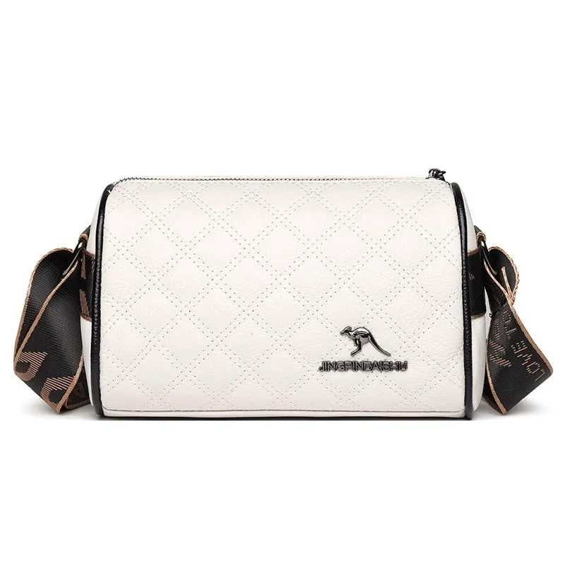 Genuine Leather Small Bag Women's 2024 New Arrival Trendy Cowhide Crossbody Bag Fashion Soft Leather Shoulder Bag Broadband Pillow Bag Women's Bag