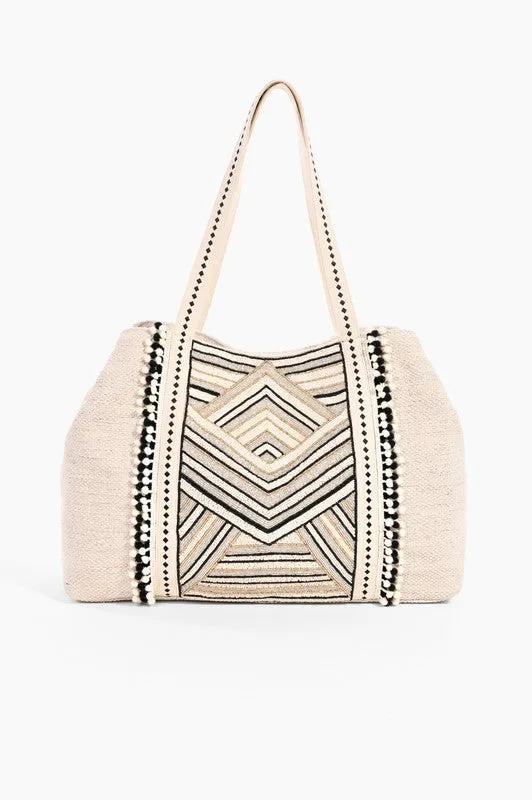 Golden Glam Hand Beaded Tote