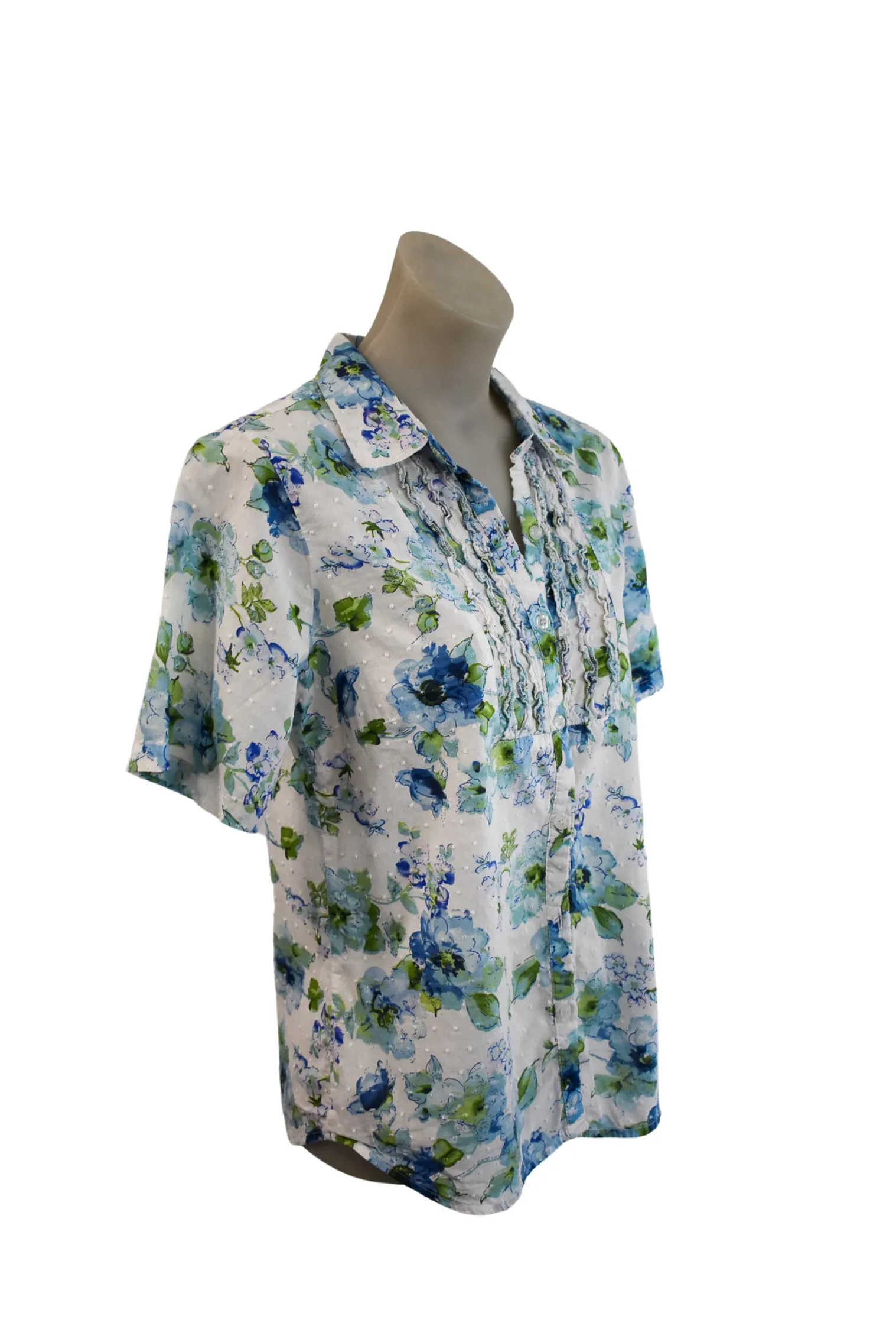 Lightweight cotton button up blouse, S/M