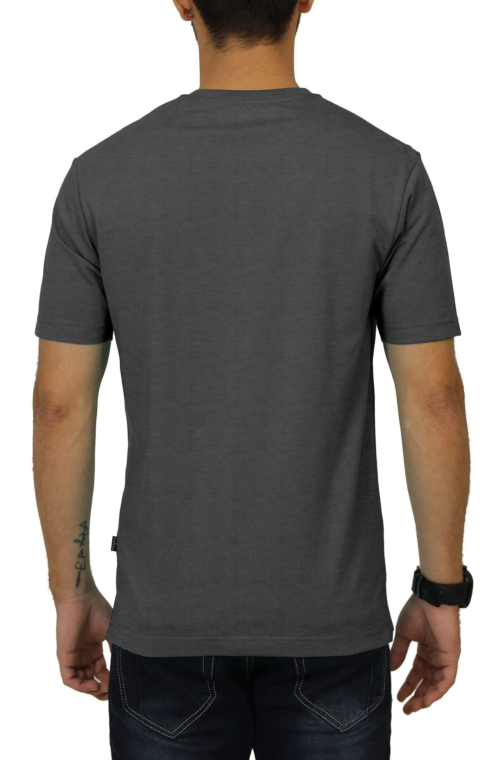 Men's Round Neck T-Shirt - Charcoal Heather