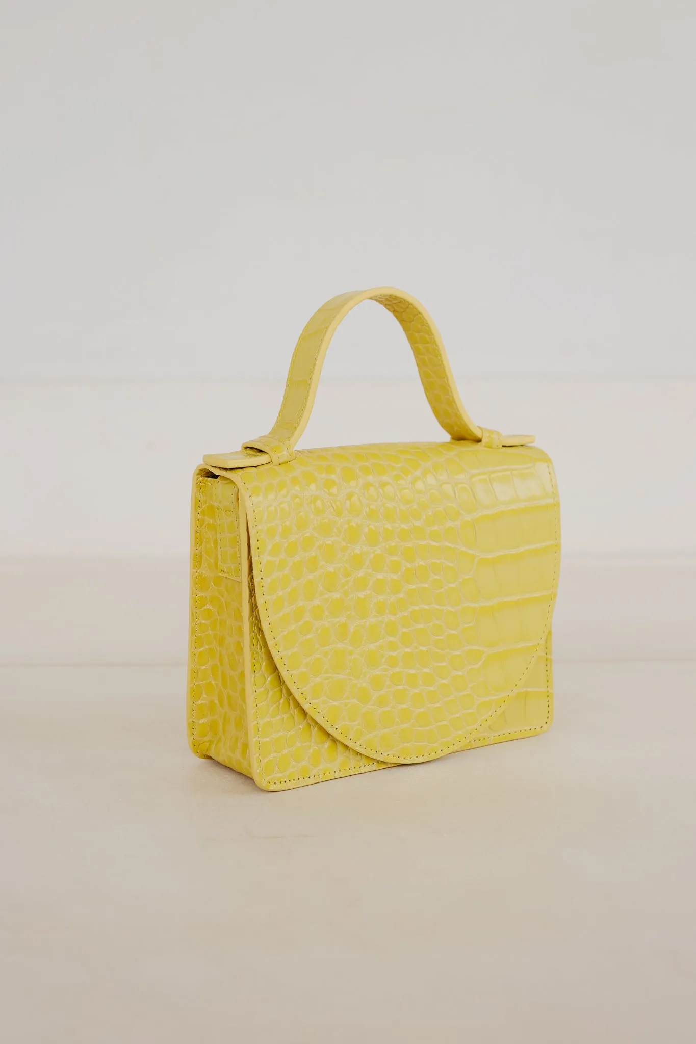 Micro Briefcase | Limon Croco