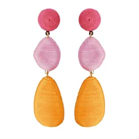 Pink Ombre Lido Statement Drop Earrings