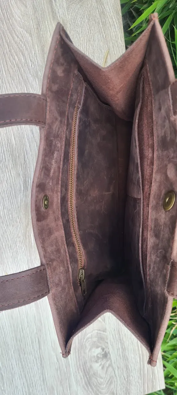 Pull up leather Medium Tote bag