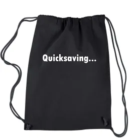 Quicksaving Funny Gamer Drawstring Backpack