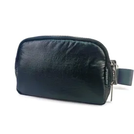 Slim puffy crossbody bag/ fanny pack black
