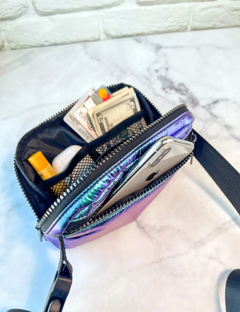 Slim puffy crossbody bag/ fanny pack nova