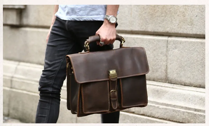 Vintage Leather Protable Briefcase